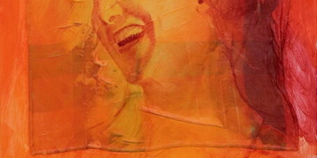 Le ragazze che ridono 5 GIORGIA, olio su misto, cm 50×70, 2016 conr14-16