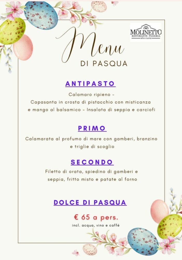 Menù di Pasqua 2026